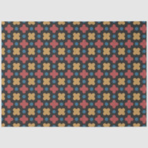 Klassiek Geometrisch Rood Geel Tissuepapier