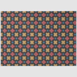 Klassiek Geometrisch Rood Geel Tissuepapier