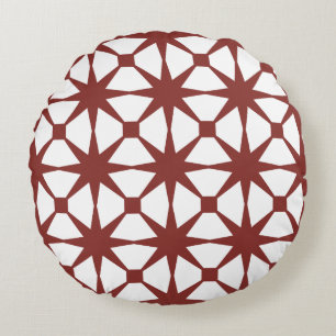 Klassiek geometrisch rooster- en diamantmicro-patr rond kussen