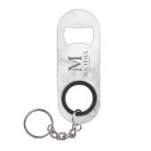 Klassiek gepersonaliseerd bruidsjonker monogram en mini flessenopener (Voorkant)