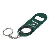 Klassiek gepersonaliseerd bruidsjonker monogram en mini flessenopener (Voorkant Gekanteld)