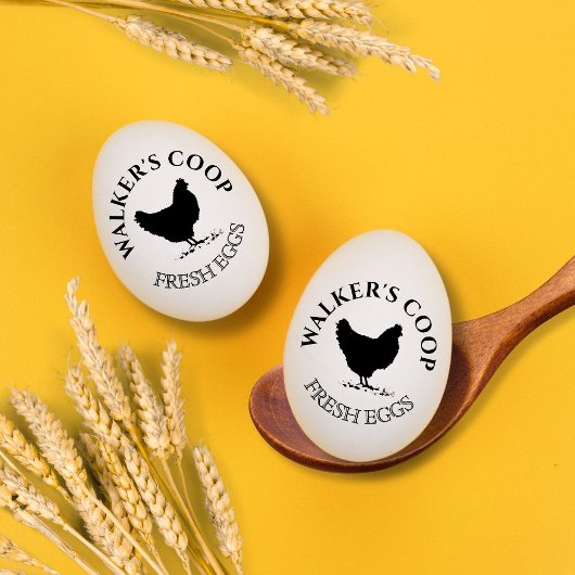 klassiek gepersonaliseerd eierstempel rubberstempel