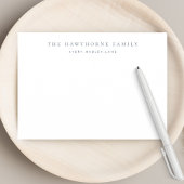 Klassiek gepersonaliseerd familiemonogram briefpap notitiekaartje