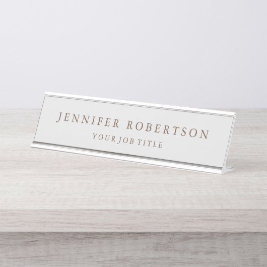 Klassiek gepersonaliseerd Gepersonaliseerd Bureau Naambordje (Voorkant)