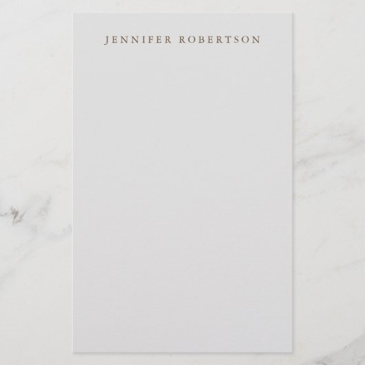 Klassiek gepersonaliseerd Gepersonaliseerd minimal Briefpapier (Voorkant)
