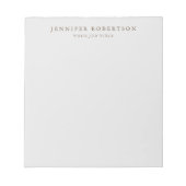 Klassiek gepersonaliseerd Gepersonaliseerd minimal Notitieblok (Voorkant)