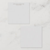 Klassiek gepersonaliseerd Gepersonaliseerd minimal Notitiekaartje (Voorkant / Achterkant)