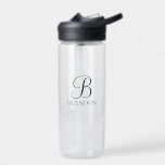 Klassiek, gepersonaliseerd het Monogram van het Ma Waterfles<br><div class="desc">De gepersonaliseerde eigenschappen van het Monogram en van de Gift van de Naam personaliseerde monogram in zwarte klassieke stijl van de manuscriptdoopvont en naam in zwarte klassieke serif doopvontstijl. Perfect als vakantiecadeau, vaderdag cadeau voor vader en cadeau voor speciale gelegenheden.</div>