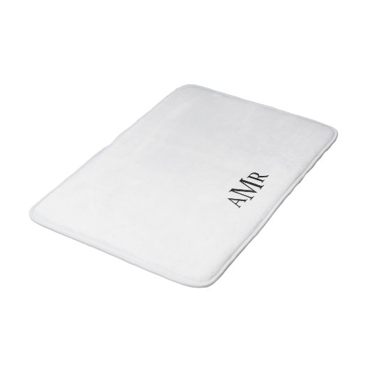 Klassiek gepersonaliseerd monogram badmat (Gekanteld)