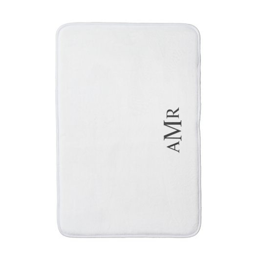 Klassiek gepersonaliseerd monogram badmat (Voorkant Verticaal)