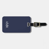 Klassiek gepersonaliseerd monogram bagagelabel (Voorkant horizontaal)