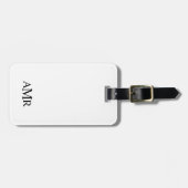 Klassiek gepersonaliseerd monogram bagagelabel (Voorkant horizontaal)