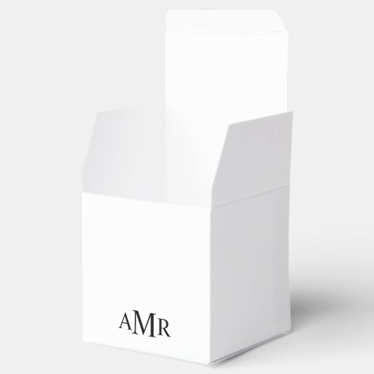 Klassiek gepersonaliseerd monogram bedankdoosjes (Geopend)