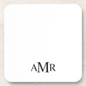 Klassiek gepersonaliseerd monogram bier onderzetter (Voorkant)