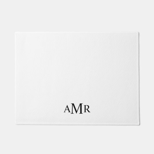 Klassiek gepersonaliseerd monogram deurmat (Voorkant)