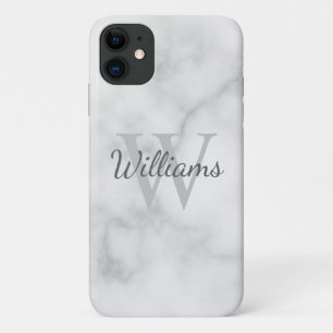 Klassiek gepersonaliseerd monogram en de Marmer va Case-Mate iPhone Case
