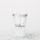Klassiek gepersonaliseerd monogram en naam acryl drinkbeker