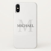 Klassiek gepersonaliseerd monogram en naam Case-Mate iPhone case (Achterkant)
