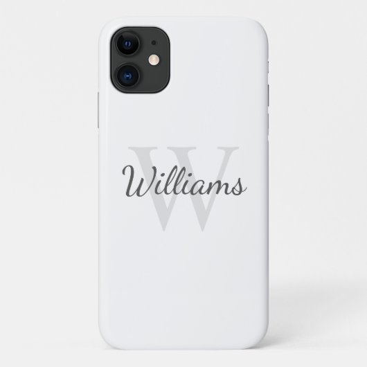 Klassiek gepersonaliseerd monogram en naam Case-Mate iPhone case (Achterkant)