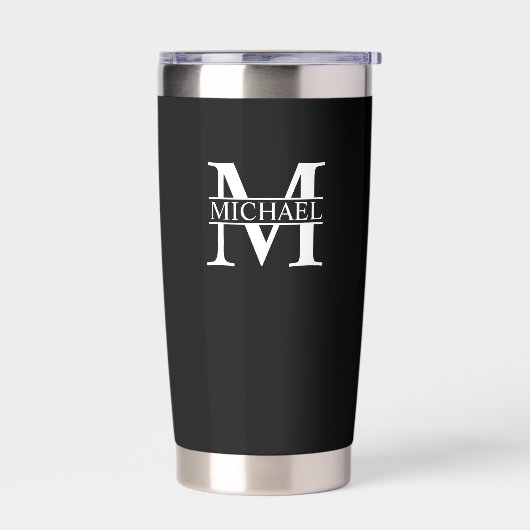 Klassiek gepersonaliseerd monogram en naam geïsoleerde drinkbeker (Links)