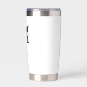 Klassiek gepersonaliseerd monogram en naam geïsoleerde drinkbeker (Achterkant)