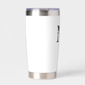 Klassiek gepersonaliseerd monogram en naam geïsoleerde drinkbeker (Voorkant)