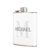 Klassiek gepersonaliseerd monogram en naam heupfles (Links)