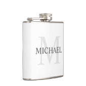 Klassiek gepersonaliseerd monogram en naam heupfles (Rechts)