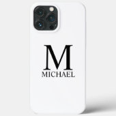 Klassiek gepersonaliseerd monogram en naam Hoesje- Case-Mate iPhone Case (Achterkant)