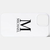 Klassiek gepersonaliseerd monogram en naam Hoesje- Case-Mate iPhone Case (Achterkant (horizontaal))