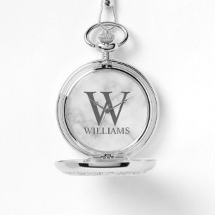 Klassiek gepersonaliseerd monogram en naam horloge