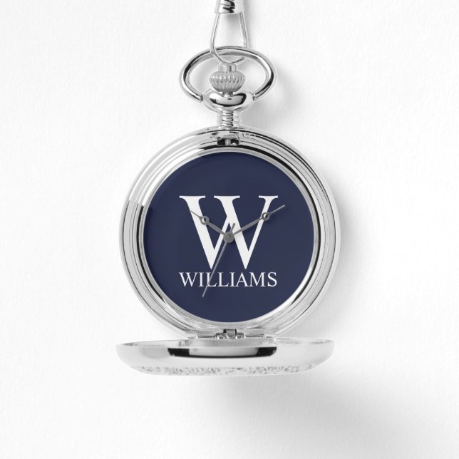 Klassiek gepersonaliseerd monogram en naam horloge (Voorkant)