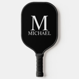 Klassiek gepersonaliseerd monogram en naam Pickleb Pickleball Paddle