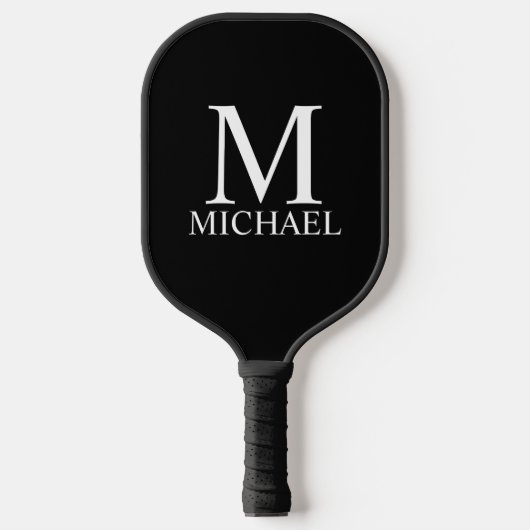 Klassiek gepersonaliseerd monogram en naam Pickleb Pickleball Paddle (Voorkant)
