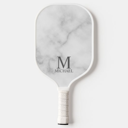 Klassiek gepersonaliseerd monogram en naam Pickleb Pickleball Paddle (Achterkant)