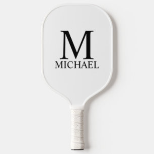 Klassiek gepersonaliseerd monogram en naam pickleball paddle