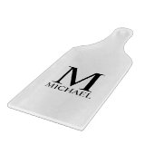 Klassiek gepersonaliseerd monogram en naam snijvla snijplank (Hoek)