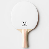 Klassiek gepersonaliseerd monogram en naam tafeltennisbatje (Voorkant)