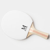 Klassiek gepersonaliseerd monogram en naam tafeltennisbatje (Zijkant)
