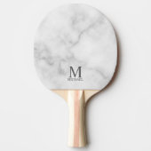 Klassiek gepersonaliseerd monogram en naam tafeltennisbatje (Voorkant)
