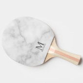 Klassiek gepersonaliseerd monogram en naam tafeltennisbatje (Zijkant)