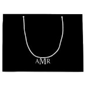 Klassiek gepersonaliseerd monogram groot cadeauzakje (Voorkant)