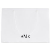 Klassiek gepersonaliseerd monogram groot cadeauzakje (Voorkant)