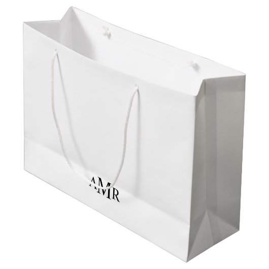 Klassiek gepersonaliseerd monogram groot cadeauzakje (Voorkant Gekanteld)