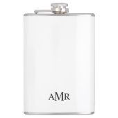 Klassiek gepersonaliseerd monogram heupfles (Voorkant)