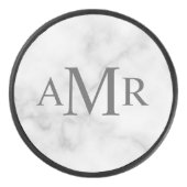 Klassiek gepersonaliseerd monogram hockey puck (Voorkant)