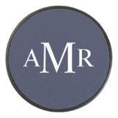 Klassiek gepersonaliseerd monogram hockey puck (Voorkant)