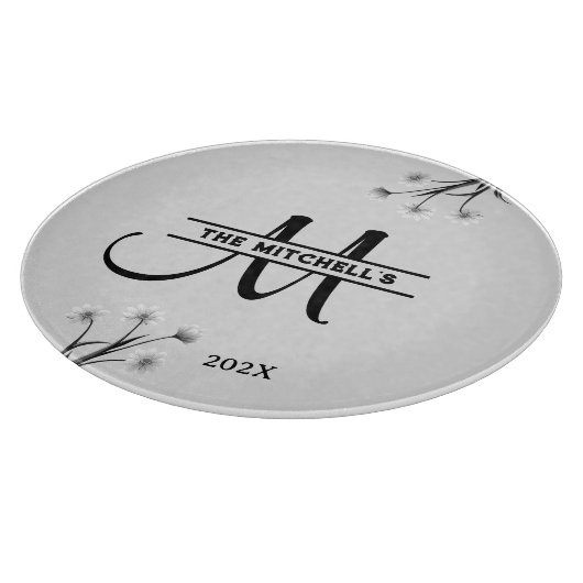 Klassiek gepersonaliseerd monogram Initiaal Snijplank (Hoek)