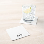 Klassiek gepersonaliseerd monogram kartonnen onderzetters (Insitu)