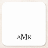 Klassiek gepersonaliseerd monogram kartonnen onderzetters (Voorkant)